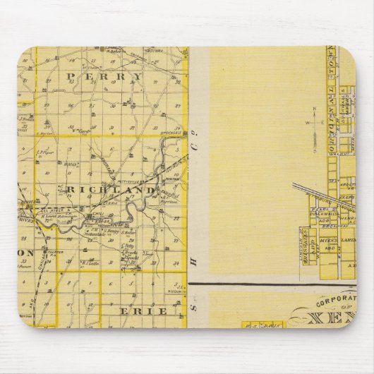 Karte des Miami-Landkreises Mousepad (Vorne)