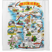 Karte des Michigan-Duschvorhangs Duschvorhang (Vorderseite)