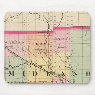 Karte des Midland Landkreises, Michigan Mousepad