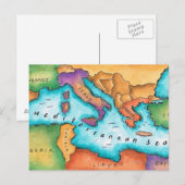 Karte des Mittelmeers (Vorne/Hinten)