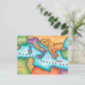 Karte des Mittelmeers (Stehend Vorderseite)