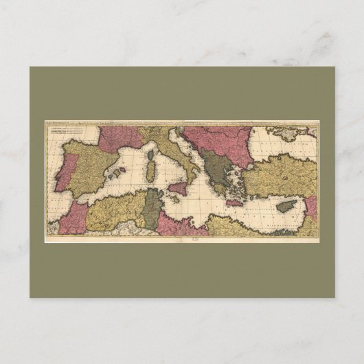 Karte des Mittelmeers (1695) (Vorderseite)