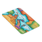 Karte des Mittelmeers Magnet (Rechte Seite)