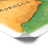 Karte des Mittelmeers Poster (Ecke)