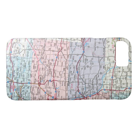 Karte des Mittleren Westens USA Case-Mate iPhone Hülle (Rückseite (Horizontal))