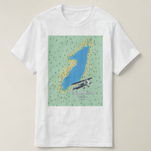 Karte des Molveno-Sees in Italien T-Shirt