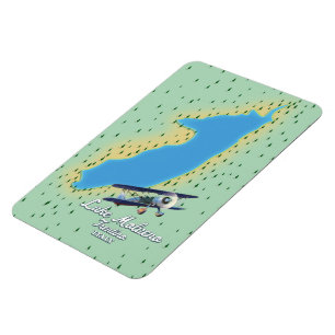 Karte des Molveno-Sees Italien Magnet