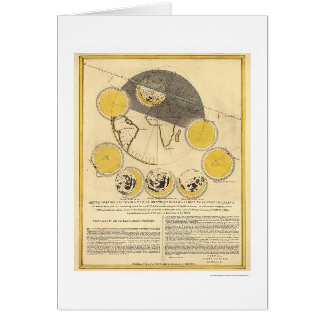 Karte des Mondes und der Sonnenfinsternis durch (Vorne)