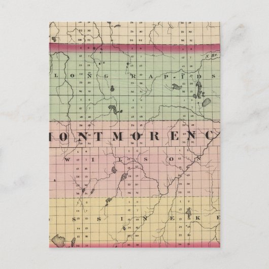 Karte des Montmorency-Landkreises, Michigan (Vorderseite)