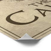 Karte des mythischen Landes Kalifornien Poster (Ecke)