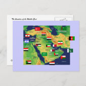 Karte des Nahen Ostens (Vorne/Hinten)