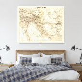 Karte des Nahen Ostens (1855) Leinwanddruck (Insitu (Schlafzimmer))