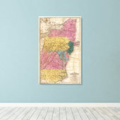 Karte des Nahen Staaten Leinwanddruck (Insitu (Holzboden))