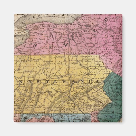 Karte des Nahen Staaten Magnet (Vorne)