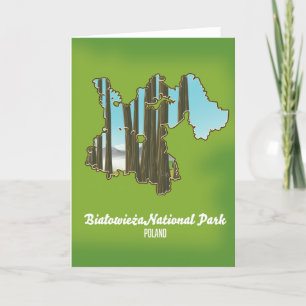 Karte des Nationalparks Białowieża Polen