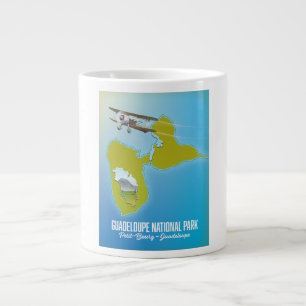 Karte des Nationalparks Guadeloupe Jumbo-Tasse