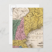 Karte des Neu-Englands oder der OstStaaten (Vorne/Hinten)