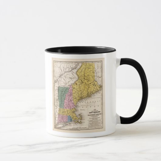 Karte des Neuenglands oder der östlichen Staaten Tasse (Rechts)