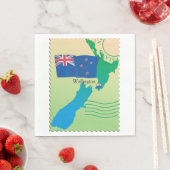 Karte des neuseeländischen Papiers Napkins Serviette (Beispiel)