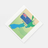 Karte des neuseeländischen Papiers Napkins Serviette (Ecke)