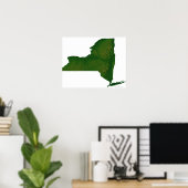 Karte des New Yorker Staat Poster (Heimbüro)