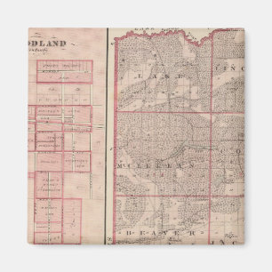Karte des Newton-Landkreises mit Goodland und Kent Magnet