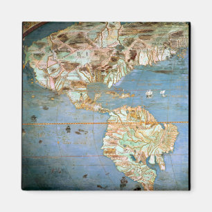 Karte des Nordens und des Südamerikas Magnet