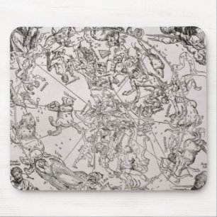 Karte des Nordhimmels Mousepad