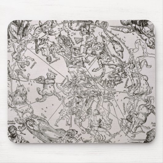 Karte des Nordhimmels Mousepad (Vorne)