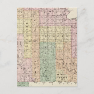 Karte des nördlichen Landkreises von Oconto