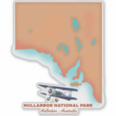 Karte des Nullarbor Nationalparks Australien Aufkleber (Vorderseite)