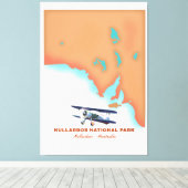 Karte des Nullarbor Nationalparks Australien Leinwanddruck (Insitu (Holzboden))