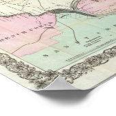 Karte des Ölbezirks Pennsylvania Poster (Ecke)