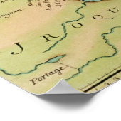 Karte des Ontariosees Poster (Ecke)