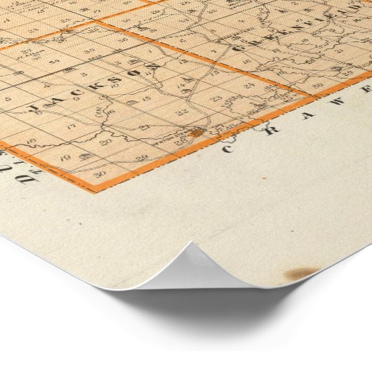 Karte des Orange-Landkreises Poster (Ecke)