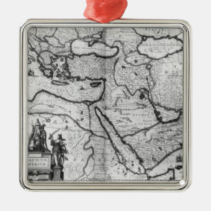 Karte des Osmanischen Reichs Ornament Aus Metall