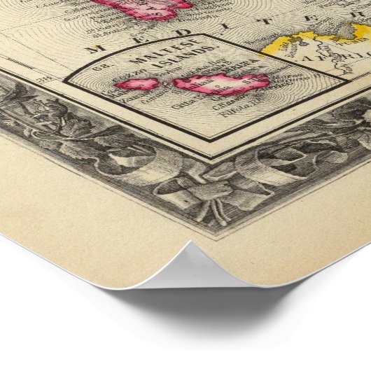 Karte des österreichischen Reiches Poster (Ecke)