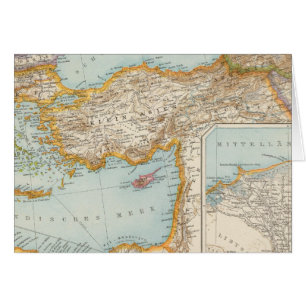 Karte des östlichen Mittelmeers