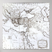 Karte des östlichen Teils des Römischen Reiches Poster (Vorne)