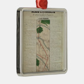 Karte des Paris zu St- Germaineisenbahn, vorbei Silbernes Ornament (Rechts)