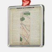 Karte des Paris zu St- Germaineisenbahn, vorbei Silbernes Ornament (Links)