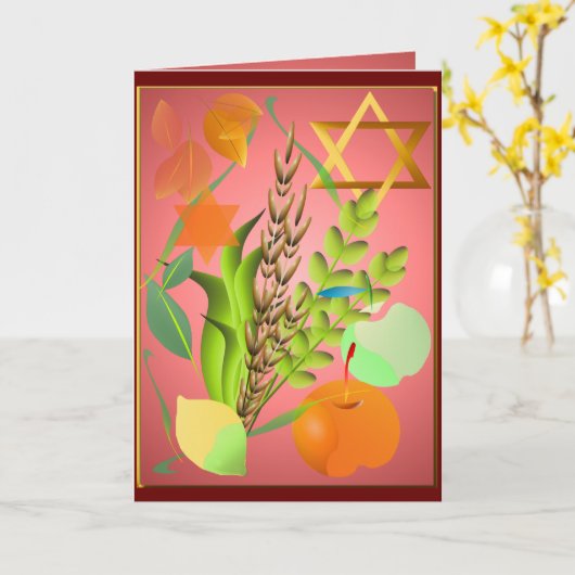 Karte des Passahfest-Seder_2 (Gelbe Blume)