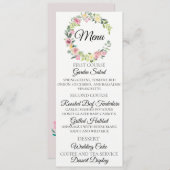 Karte des Pastel Floral Wreath Wedding (Vorne/Hinten)