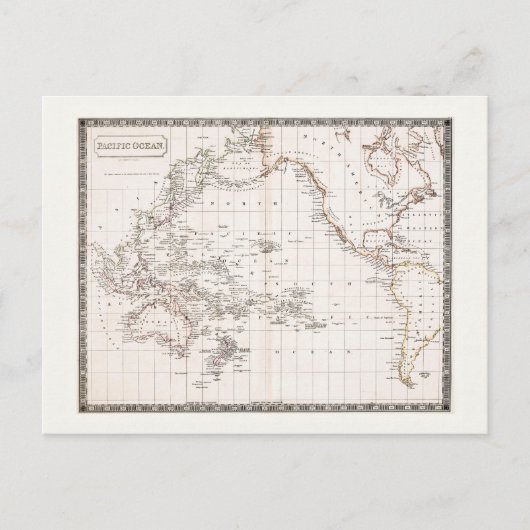 Karte des Pazifischen Ozeans aus dem 18. Jahrhunde (Vorderseite)