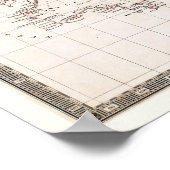 Karte des Pazifischen Ozeans aus dem 18. Jahrhunde Poster (Ecke)