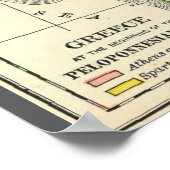 Karte des Peloponnesischen Krieges (1899) Poster (Ecke)