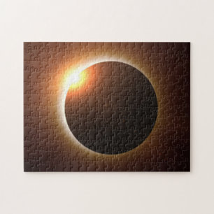 Karte des Pfads der totalen Sonnenfinsternis 2017 Puzzle
