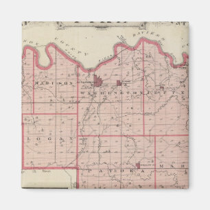 Karte des Pike-Landkreises mit Petersburger Plan Magnet