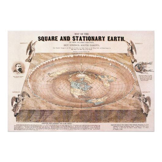Karte des Platzes und der Stationary Earth von Fer Fotodruck (Vorne)
