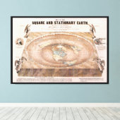 Karte des Platzes und der Stationary Earth von Fer Leinwanddruck (Insitu (Holzboden))